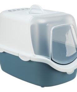 TRIXIE KATTENBAK VICO OPEN TOP MET KAP BLAUW GRIJS / WIT