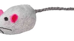 TRIXIE SET MUIZEN PLUCHE MET CATNIP WIT / GRIJS