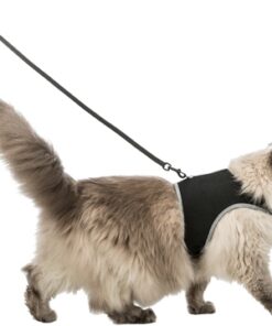 TRIXIE SOFTTUIG KAT MET RIEM ZWART