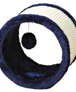 TRIXIE SPEELROL SISAL / PLUCHE BLAUW / NATUUR