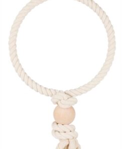 TRIXIE TOUWRING MET HOUTEN BLOK NATUREL