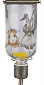 TRIXIE DRINKFLES HONEY&HOPPER GLAS MET SPANVEER / DRAADBEUGEL