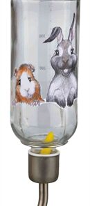 TRIXIE DRINKFLES HONEY&HOPPER GLAS MET SPANVEER / DRAADBEUGEL