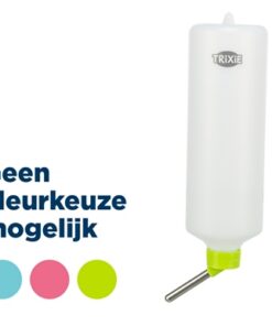 TRIXIE DRINKFLES KUNSTSTOF MET DRAADBEUGEL ASSORTI