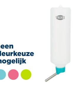 TRIXIE DRINKFLES KUNSTSTOF MET DRAADBEUGEL ASSORTI