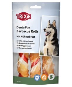 TRIXIE DENTA FUN BARBECUE CHICKEN CHEWING ROLLS