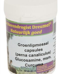DIERENDROGIST GROENLIPMOSSEL MET GLUCOSAMINE / MSM / CURCUMA