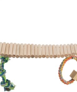 TRIXIE HANGBRUG HOUT MET FLOS SPEELGOED