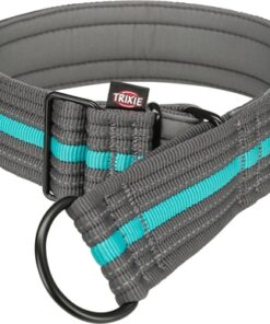 TRIXIE HALSBAND HOND FUSION HALF-SLIP GRAFIET GRIJS / OCEAAN BLAUW