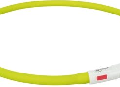 TRIXIE LICHTGEVENDE HALSBAND HOND USB SILICONEN OPLAADBAAR GROEN