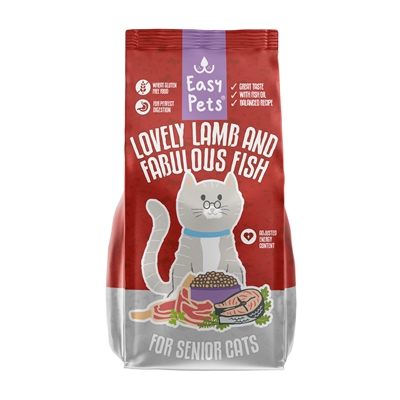 EASYPETS LOVELY LAMB & FABULOUS FISH SENIOR KATTENVOER