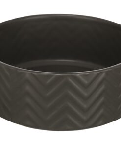 TRIXIE VOERBAK / DRINKBAK WAVE KERAMIEK GRIJS