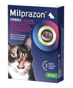 KRKA MILPRAZON KAUWTABLETTEN ONTWORMINGSTABLETTEN KAT