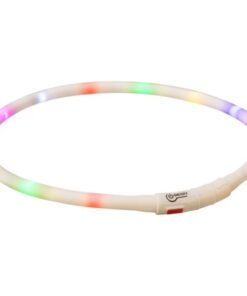 TRIXIE LICHTGEVENDE HALSBAND HOND USB SILICONEN OPLAADBAAR MEERKLEURIG