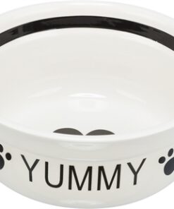 TRIXIE VOERBAK DRINKBAK KERAMIEK WIT / ZWART