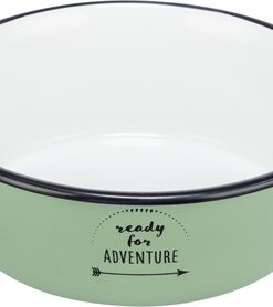 TRIXIE VOERBAK DRINKBAK EMAILLE / RVS GROEN