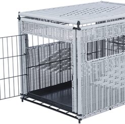 TRIXIE BENCH HOMEKENNEL POLYROTAN LICHTGRIJS