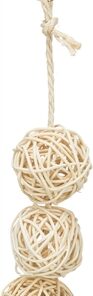 TRIXIE 3 ROTAN BALLEN MET BEL AAN TOUW NATUREL