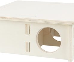 TRIXIE KNAAGDIERHUIS 4 KAMERS ONBEHANDELD HOUT NATUREL