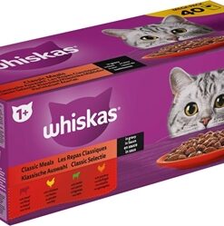 WHISKAS MULTIPACK POUCH ADULT CLASSIC SELECTIE VLEES IN SAUS