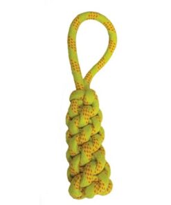 HAPPY PET TWISTED TUGGER FLOSTOUW GEEL / ORANJE