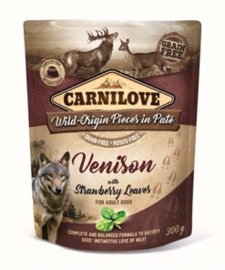 CARNILOVE DOG POUCH HERT / AARDBEIENBLAD