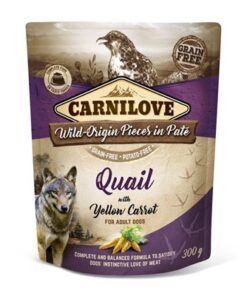 CARNILOVE DOG POUCH KWARTEL / GELE WORTEL