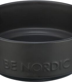 TRIXIE BE NORDIC VOERBAK HOND KERAMIEK / RUBBER ZWART