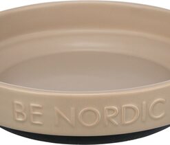 TRIXIE BE NORDIC VOERBAK KAT KERAMIEK / RUBBER TAUPE