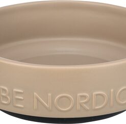 TRIXIE BE NORDIC VOERBAK HOND KERAMIEK / RUBBER TAUPE