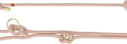 TRIXIE SOFT ROPE HONDENRIEM VERSTELBAAR ROZE / LICHT ROZE
