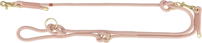 TRIXIE SOFT ROPE HONDENRIEM VERSTELBAAR ROZE / LICHT ROZE