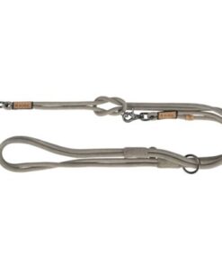 TRIXIE BE NORDIC HONDENRIEM VERSTELBAAR LEER GRIJS