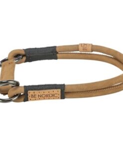 TRIXIE BE NORDIC HALSBAND HOND HALF-SLIP LEER BRUIN