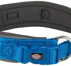 TRIXIE PREMIUM HALSBAND HOND EXTRA BREED ROYAL BLAUW / GRAFIET GRIJS