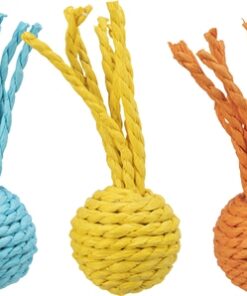 TRIXIE KATTENSPEELGOED RATELBAL PAPIEREN KOORD