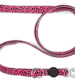 MORSO HONDENRIEM VERSTELBAAR GERECYCLED BUBBLE LEO ROZE