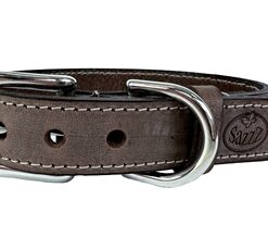 SAZZZ HALSBAND HOND NOMAD VINTAGE LEER BRUIN