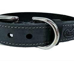 SAZZZ HALSBAND HOND NOMAD VINTAGE LEER ANTRACIET