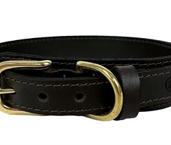 SAZZZ HALSBAND HOND PIONEER CLASSIC LEER DONKERBRUIN