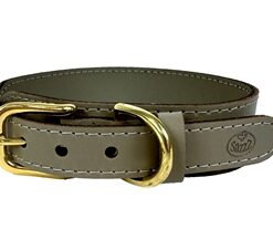 SAZZZ HALSBAND HOND PIONEER CLASSIC LEER TAUPE