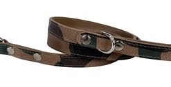 SAZZZ HONDENRIEM FEARLESS VINTAGE LEER CAMOUFLAGE