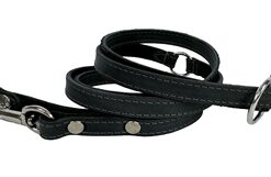 SAZZZ HONDENRIEM FEARLESS VINTAGE VERSTELBAAR LEER ANTRACIET