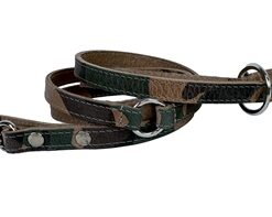 SAZZZ HONDENRIEM FEARLESS VINTAGE VERSTELBAAR LEER CAMOUFLAGE