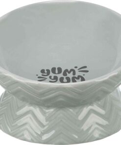 TRIXIE VERHOOGDE VOERBAK / WATERBAK KERAMIEK GRIJS