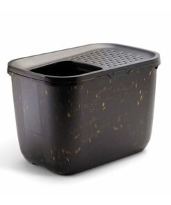 SAVIC KATTENBAK HOP IN MARBLE ZWART / GOUD