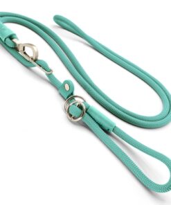 MORSO HONDENRIEM RETRIEVERLIJN HANDS FREE SOFT ROPE GERECYCLED AQUAMARIJN