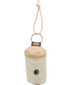 TRIXIE POEPZAKHOUDER CANVASLOOK / KUNSTLEER MET 20 POEPZAKJES ASSORTI