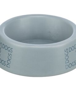 TRIXIE VOERBAK / DRINKBAK HOND DOGS KERAMIEK GRIJSBLAUW