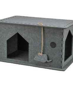 TRIXIE KATTENMAND HUIS LENE VILT GRIJS